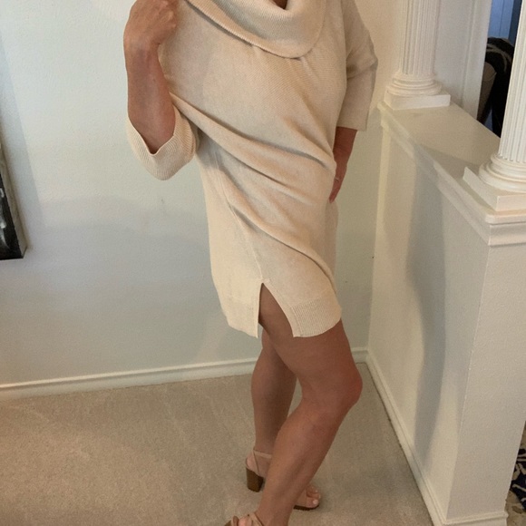 Chico’s sweater. Cream cowl neck, 3/4 sleeves, dolman/boxy shape, VERSATILE! - Picture 2 of 12